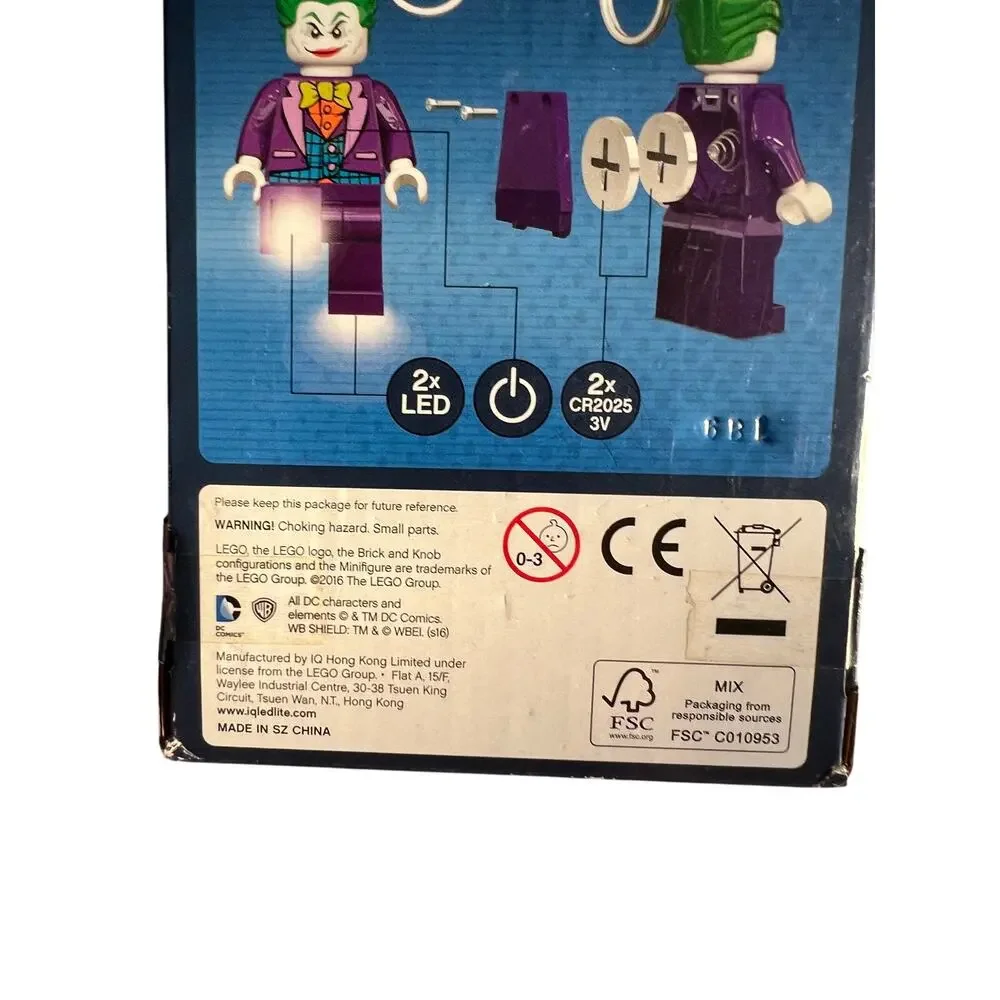 Lego DC Super Heroes The Joker Key Light LED Lite Batman New In Box Rare